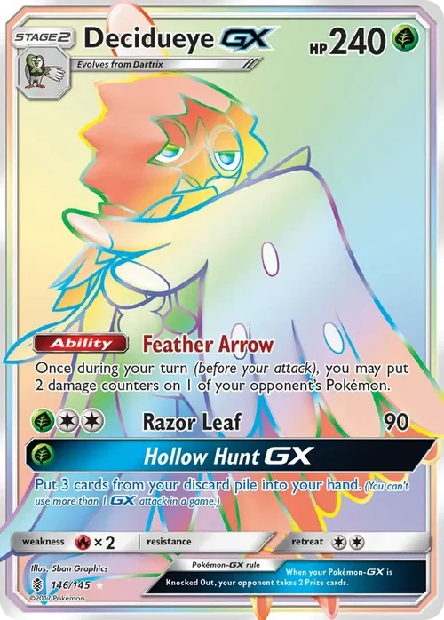 146/145 from Guardians Rising Rainbow Rare Pokemon Card