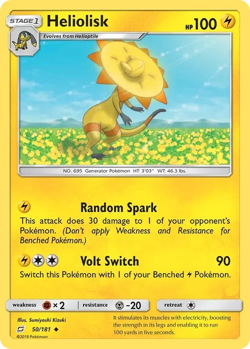 50/181 Heliolisk Uncommon Pokemon Card