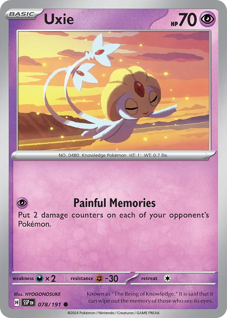 Uxie 078/167 Pokemon card from Surging Sparks set