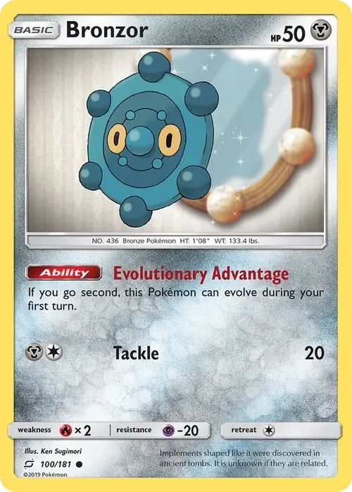 100/181 Bronzor Common Pokemon Card