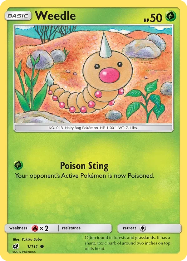 Card 1 Pokémon card from Crimson Invasion set