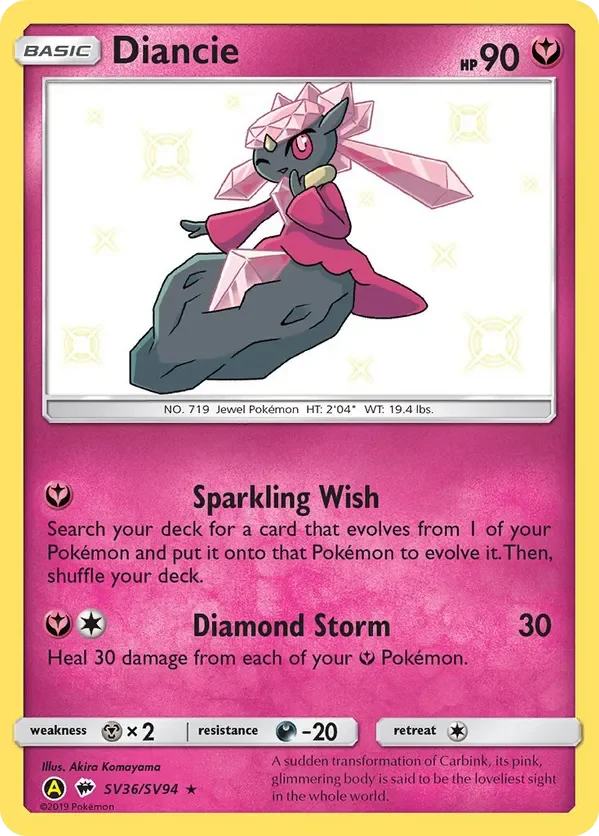 Card 36 Pokémon card from Hidden Fates set