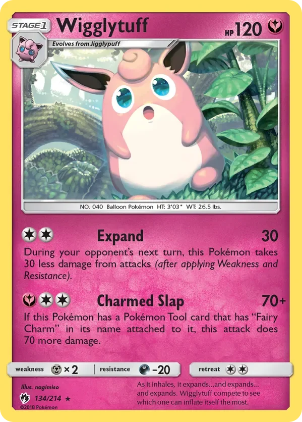 Card 134 Pokémon card from Lost Thunder set