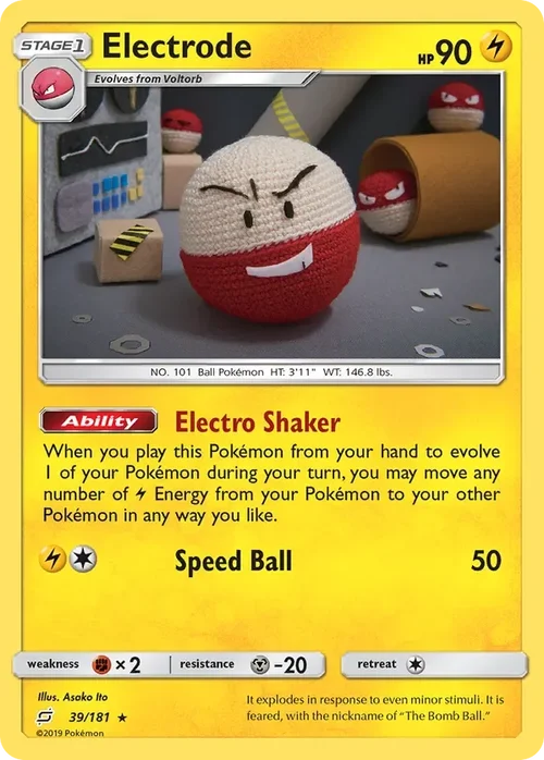 39/181 Electrode Holo Rare Pokemon Card