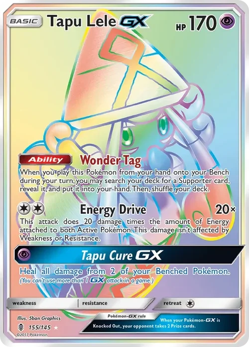 155/145 from Guardians Rising Rainbow Rare Pokemon Card