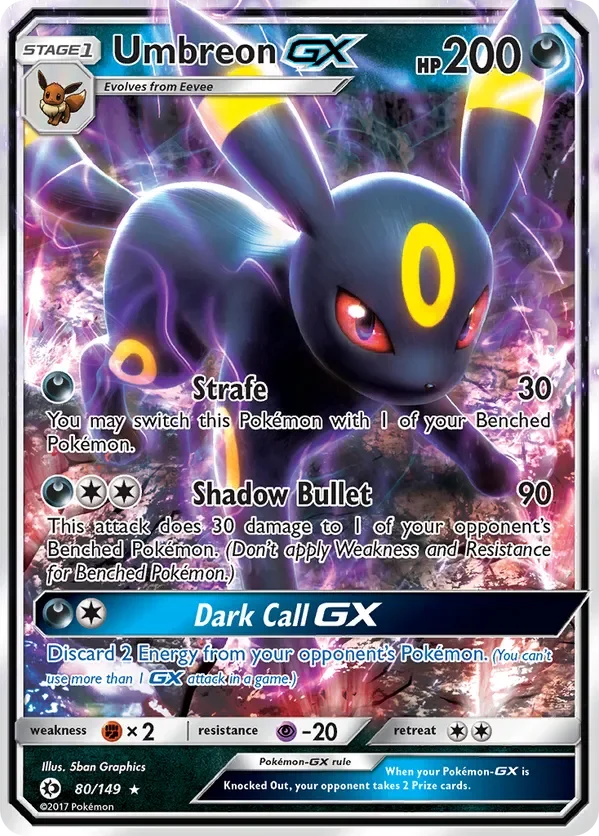 Sun and Moon Umbreon GX