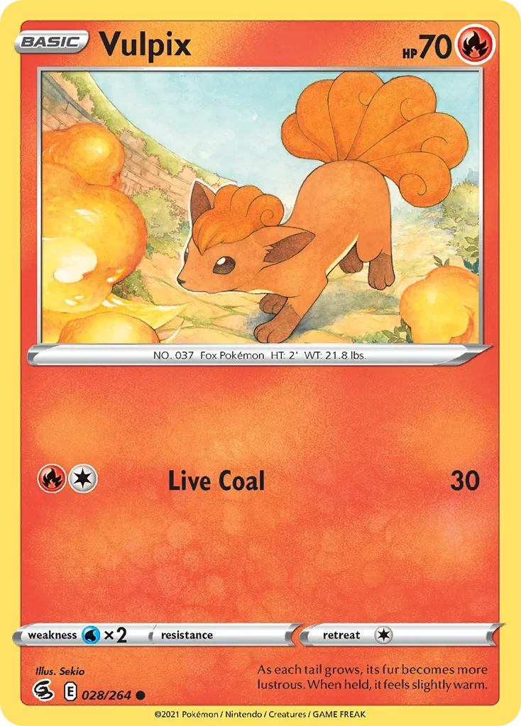 Vulpix 28 Pokemon card from Fusion Strike set