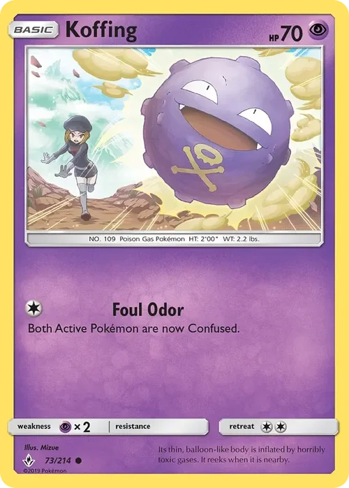 73/214 Koffing Common Pokemon Card