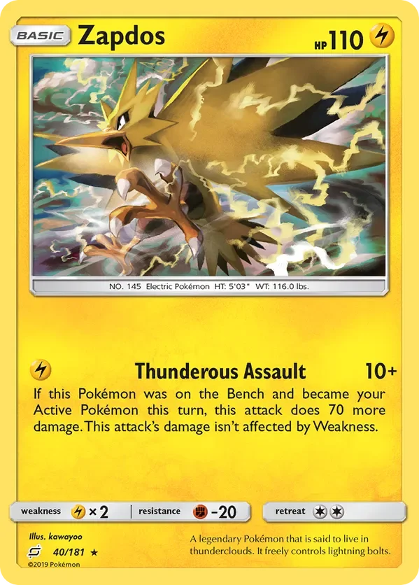 Card 40 Pokémon card from Team Up set