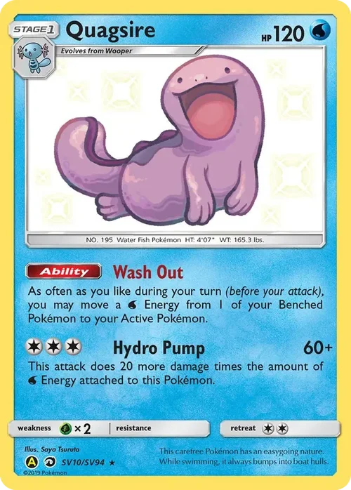 SV10/SV94 Quagsire Shiny Holo Rare Pokemon Card