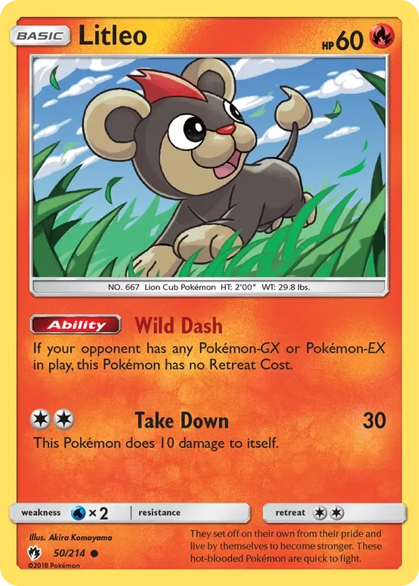Card 50 Pokémon card from Lost Thunder set