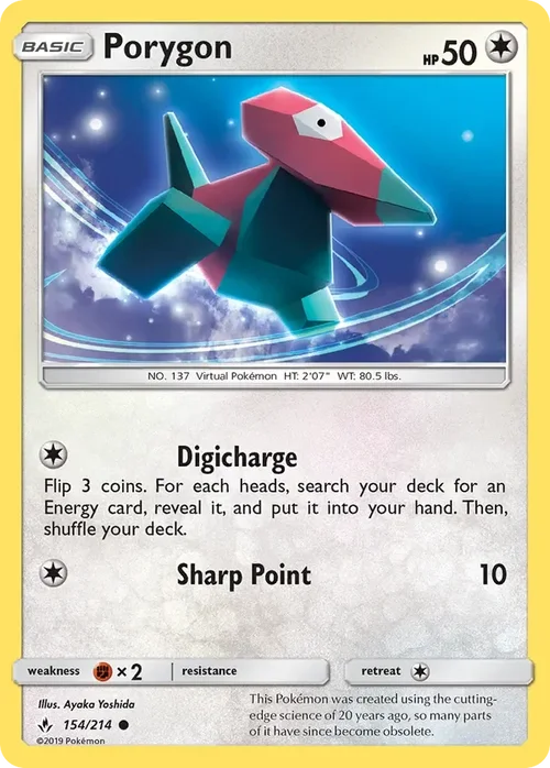 154/214 Porygon Common Pokemon Card
