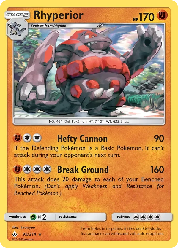 Card 95 Pokémon card from Unbroken Bonds set