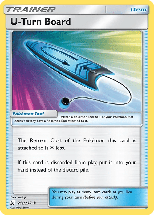 211/236 U-Turn Board Uncommon Trainer Card
