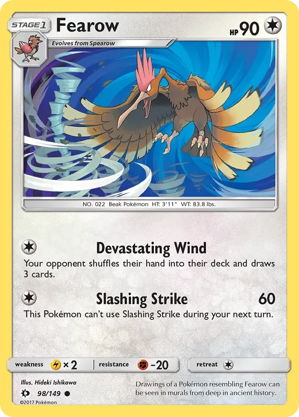 Card 98 Pokémon card from Sun & Moon set