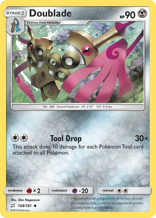 108/181 Doublade Uncommon Pokemon Card