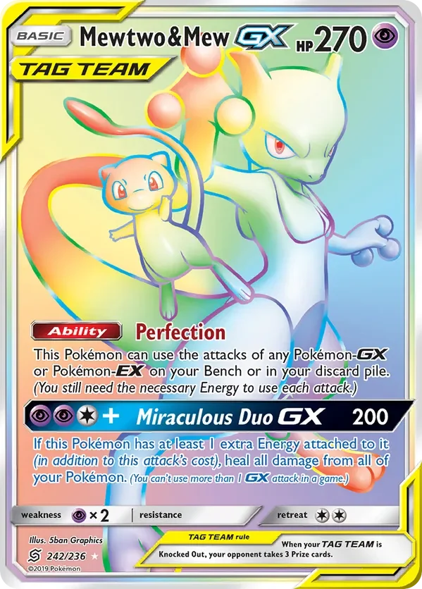 Mewtwo & Mew Rainbow Rare 