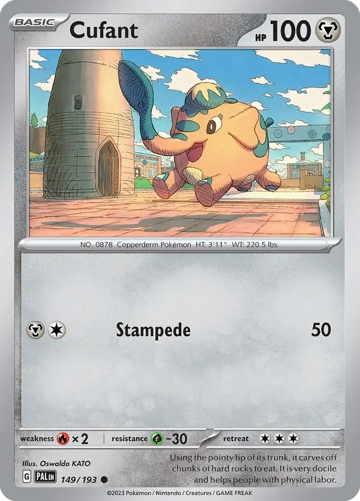 Cufant 149 Pokemon card from Paldea Evolved set