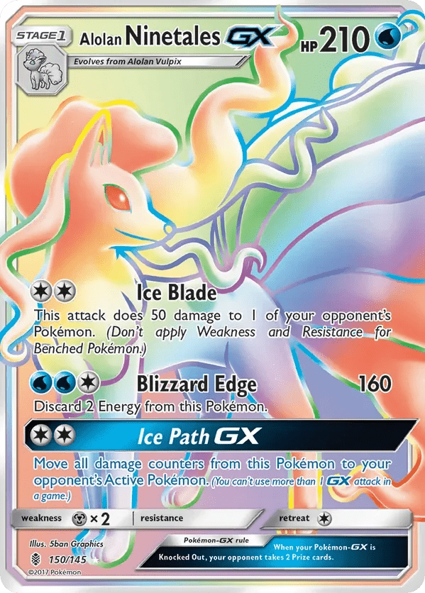 Alolan Ninetales GX Rainbow Rare