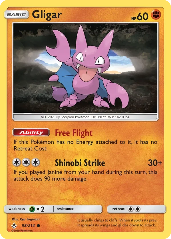 Card 98 Pokémon card from Unbroken Bonds set