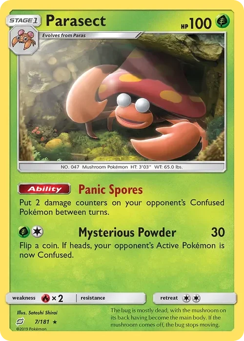 7/181 Parasect Rare Pokemon Card