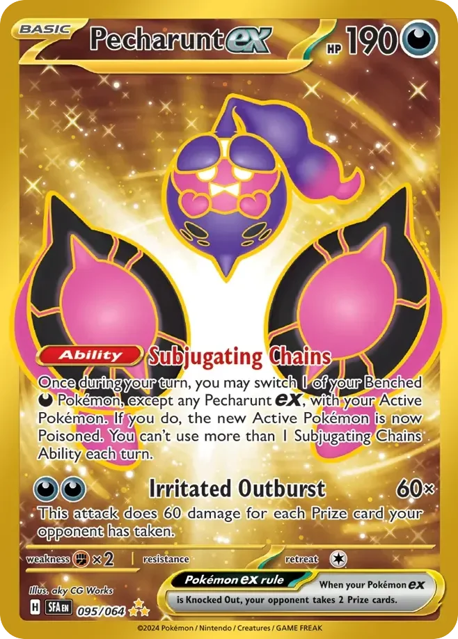 Pecharunt Hyper Rare Shrouded Fable Chase Card