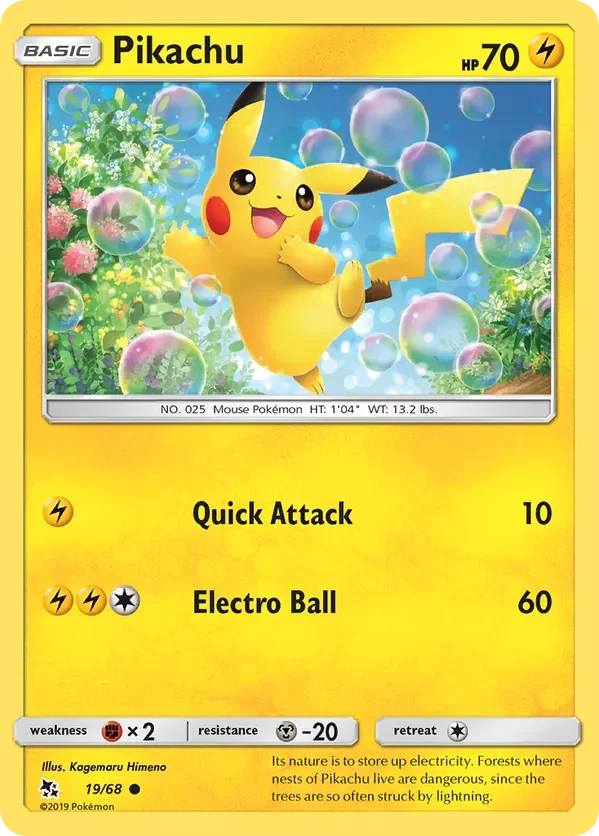 Card 19 Pokémon card from Hidden Fates set