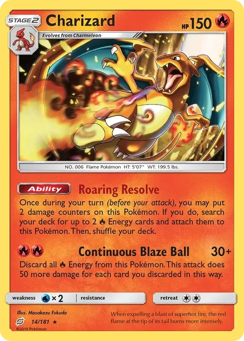 14/181 Charizard Rare Pokemon Card