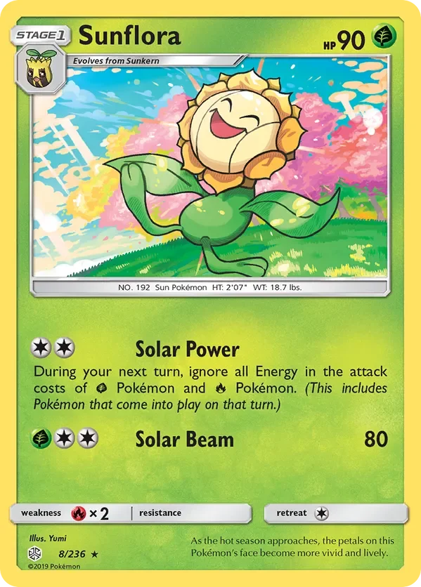 Card 8 Pokémon card from Cosmic Eclipse set