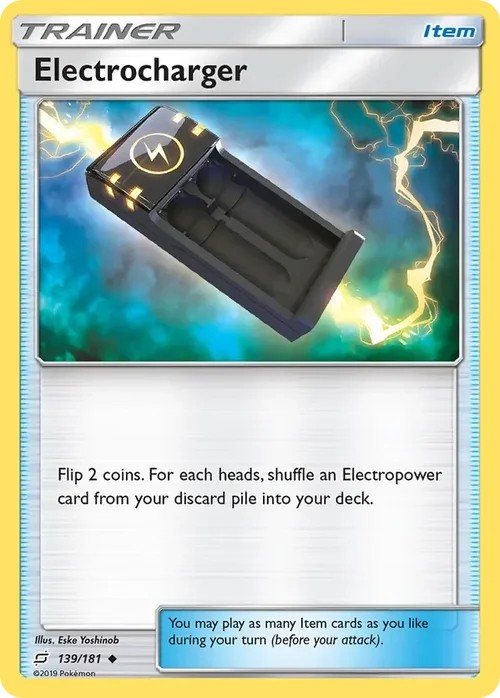 139/181 Electrocharger Uncommon Trainer Card