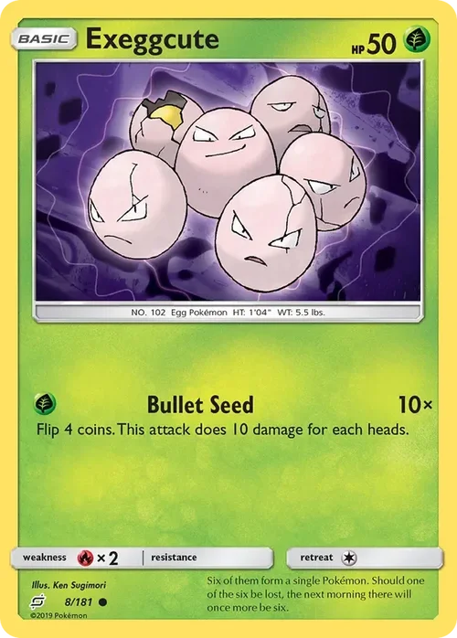8/181 Exeggcute Common Pokemon Card