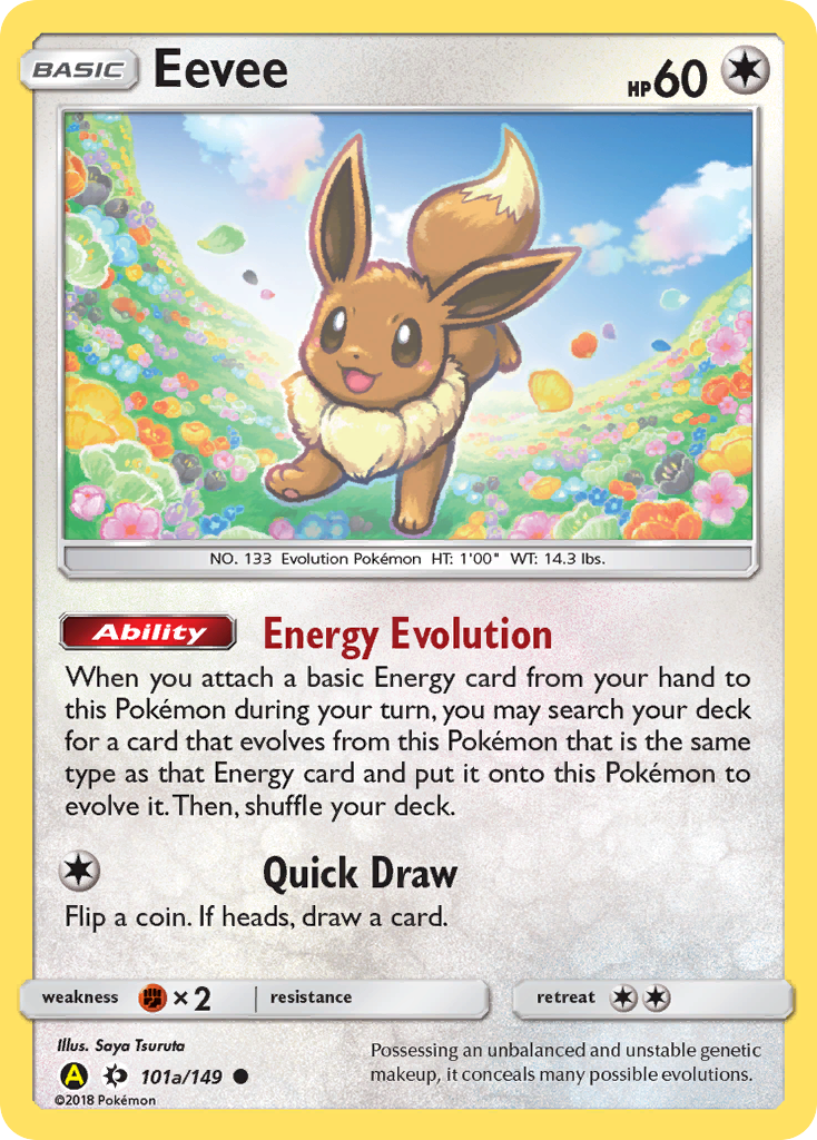 Card 101a Pokémon card from Sun & Moon set