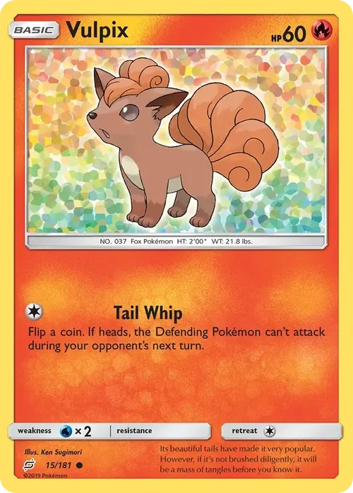 15/181 Vulpix Common Pokemon Card