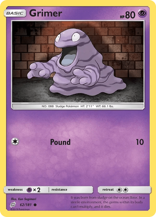 62/181 Grimer Common Pokemon Card