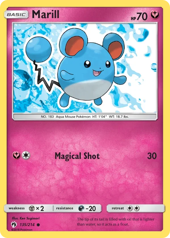 Card 135 Pokémon card from Lost Thunder set
