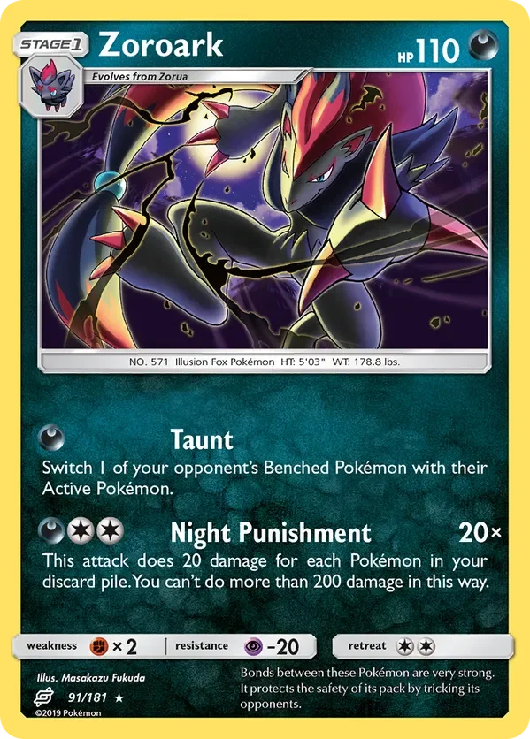 Card 91 Pokémon card from Team Up set