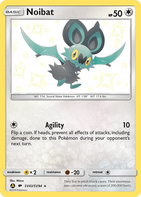 Card 43 Pokémon card from Hidden Fates set