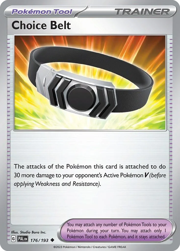 Choice Belt 176 Pokemon card from Paldea Evolved set