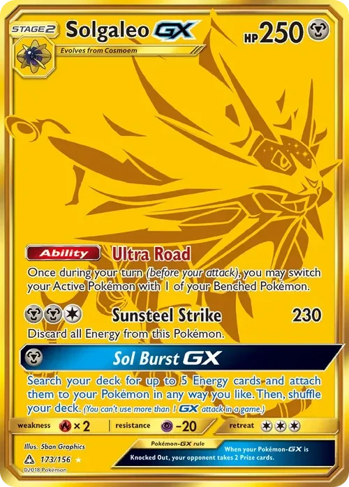 173/156 from Ultra Prism Gold Secret Rare Pokemon Card