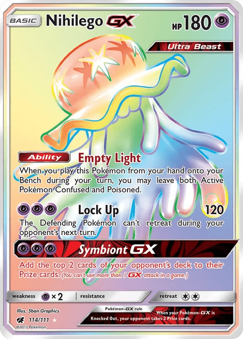 114/111 from Crimson Invasion Rainbow Rare Pokemon Card