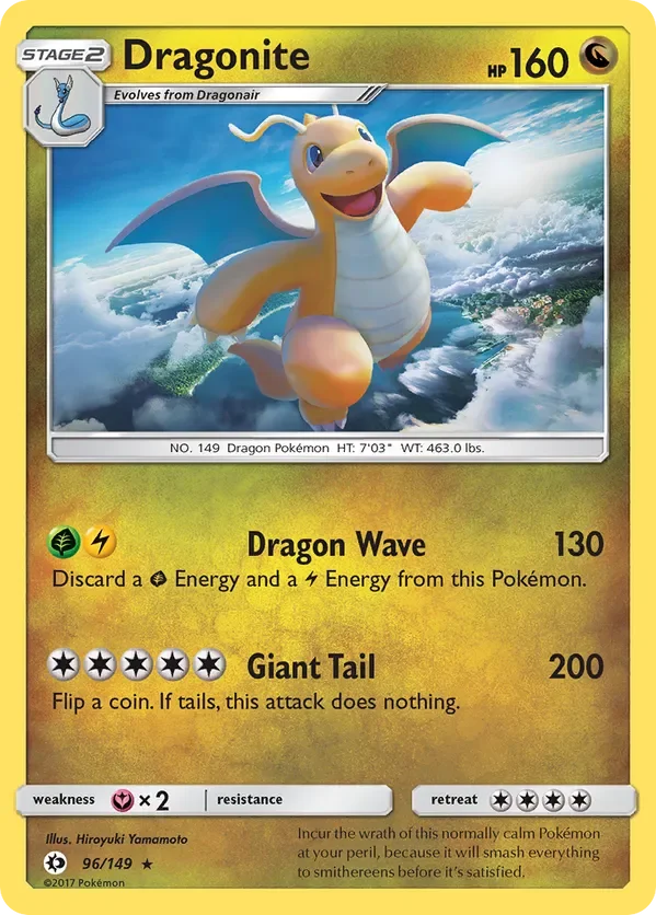 Card 96 Pokémon card from Sun & Moon set