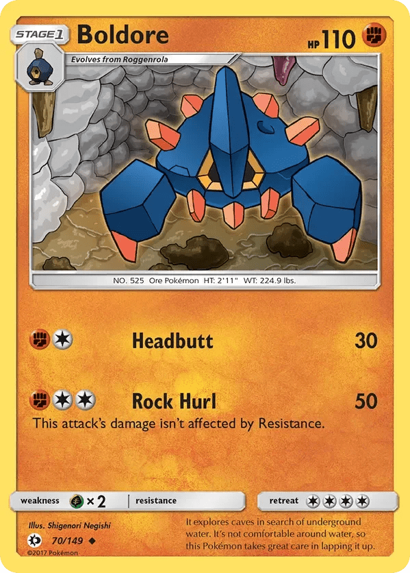 Card 70 Pokémon card from Sun & Moon set