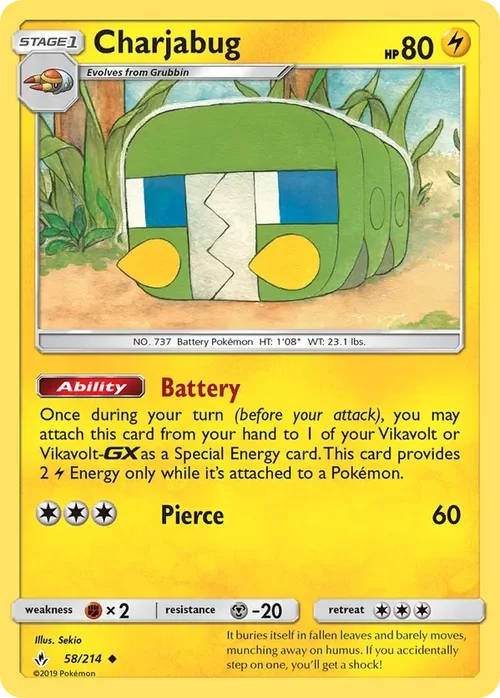 58/214 Charjabug Uncommon Pokemon Card