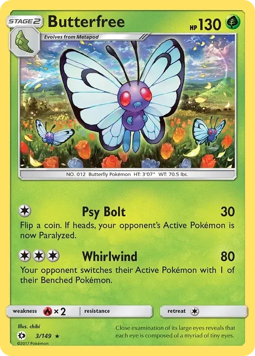 3/149 from Sun & Moon Base Rare Pokemon Card