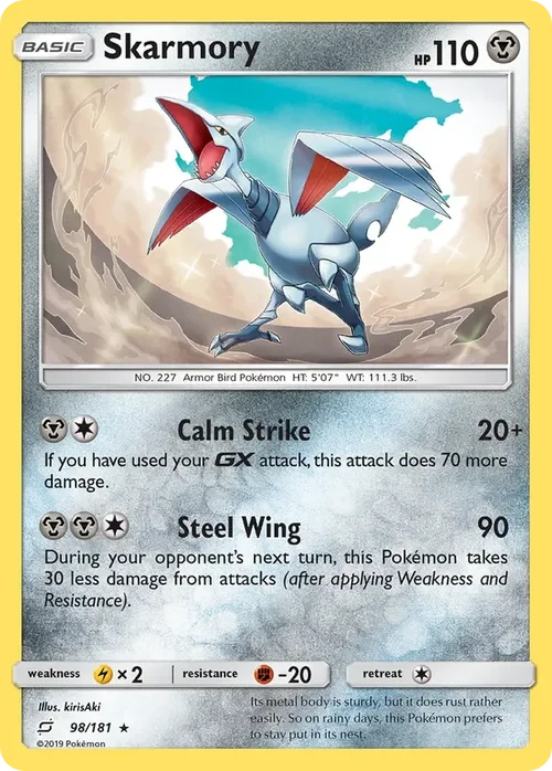 98/181 Skarmory Rare Pokemon Card