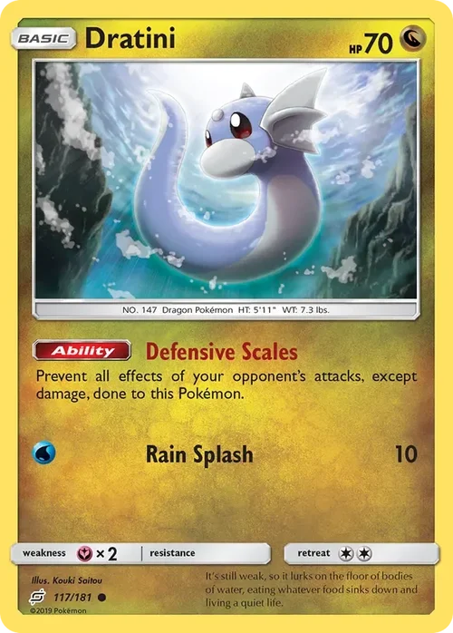 117/181 Dratini Common Pokemon Card