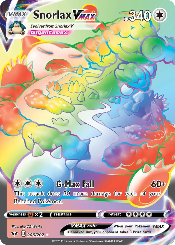 SWSH Snorlax VMAX Rainbow Rare