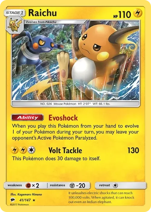 41/147 from Burning Shadows Holo Rare Pokemon Card