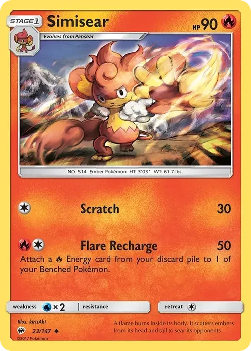 23/147 from Burning Shadows Uncommon Pokemon Card