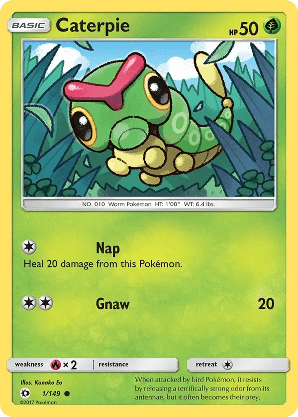 Card 1 Pokémon card from Sun & Moon set